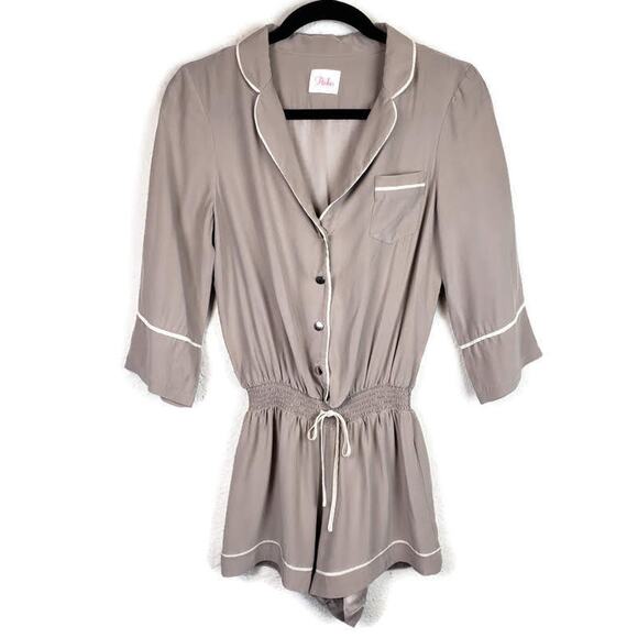 Parker Ally Combo 100% Silk Romper - Picture 4 of 8